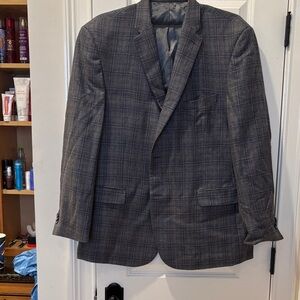 Jos. A. Bank Charcoal Checkered Blazer